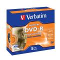 DVD-R Verbatim 4.7GB, 16x, 5 ks case, Light Scribe